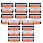 20PCS 5 Razors Blades Blades for Gillette Fusion 5, 5 Razor Blades Refills for Men (Orange)