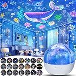 21 Sets of Films, Night Light for Kids, Star Galaxy Projector for Bedroom, Planetarium Projector Night Lights for Kids and Girls with 360° Rotating, Birthday, Christmas, Gifts, Ceiling, Room Decor