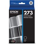 Epson T273020-S T273 Clarian Premium Black Ink Cartridge, Standard Capacity