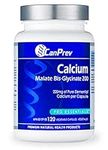 CanPrev Calcium Malate Bis-Glycinate Supplement | 120 Capsules | Therapeutic 200mg Elemental | Ideal for Healthy Bones, Teeth, Muscle Cramps Promote Relaxation & Digestive System