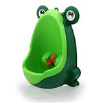 Cute Frog Children Potty Toilet Training Urinal for Boys, Pee Trainer Bathroom Kids Urinal with Whirling Target - Green