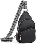 CLUCI Small Sling Bag for Women, Vegan Leather Fanny Pack Crossbody Bags for Women, Chest Bag With Guitar Strap