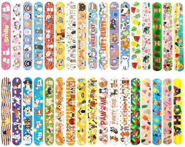 VANANA 34 PCs Slap Bracelets Slap Wrist Bands with 34 Designs Pattern Colorful Flamingos Cats Dogs Animal Party Bag Fillers Party Favours Pack