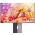 KOORUI 27 inch OLED Gaming Monitor, 1440P 240Hz Computer Monitor, 0.03ms, AdaptiveSync Compatible, 90W Type-C Charge, DCI-P3, Slim Screen, HDMI 2.0, DisplayPort 1.4, USB-C 3.1, VESA, Black, 27E8QK