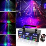 21 Eyes Stage Light Disco Dj Party Strobe Lights Indoor Sound Activated RGB UV Ball Lighting by DMX512 Control LED Ravelight for Home Parties Karaoke Birthday Wedding Bar