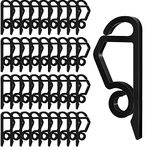 120 Pieces Christmas Light Clips,Holiday Light Clips,Outdoor String Light Gutter Hooks,Weatherproof Plastic Clip for Hanging Outdoor Lights Christmas Tree Xmas Home Party Decoration (Black) (120)