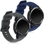 kwmobile Straps Compatible with HONOR Watch GS Pro Straps - 2x Replacement Silicone Watch Bands