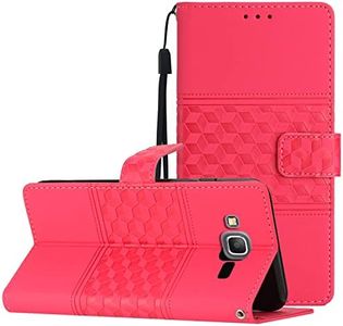 Flip Case Designed for Samsung Galaxy Grand Prime Wallet Case | Kickstand | Wrist Strap | Card Holder Slots | TPU Interior Protective Skin Feel PU Leather Folio Cover | Rose Red