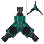 Gankmachine 2 Way Garden Water Pipe Connectors Pipe Adapter 2 Way Garden Hose Splitter Y Shape Water Diverter Adapter Switch Valve