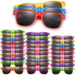 ASTARON 16 Pieces Sunglasses Bulk Neon Party Favors Goody Bag Fillers for Beach Wedding Pool Party Supplies, 8 Colors