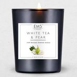 EM5™ White Tea & Pear Fragrance Scented Candles for Home Décor & Aromatherapy | Relaxing Aroma Candle | 60 Gm | Up to 20 Hours Burn Time | Smoke Free & Non-Toxic