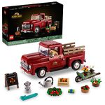 LEGO Icons Pickup Truck 10290 Building Set for Adults, Vintage 1950s Model with Seasonal Display Accessories, Creative Activity, Collector's Gift Idea