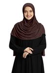 Mehar Modest Women's stylish Soft feel good Raahi Hijab (Chocolate)