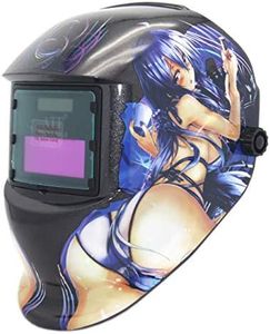 ATF Solar Powered Welding Helmet Auto Darkening Hood with Fixed Shade, Professional Welder Mask for ARC TIG MIG, 1pcs Replacement Lens Included. (Sexy Girl)