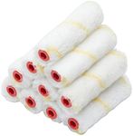 Fit For The Job 10 pack 4 inch Medium Pile Woven Mini Paint Rollers for DIY Painting, Gives a Smooth Finish Painting with Emulsion Paints on Interior Walls and Ceilings, 4" 100mm