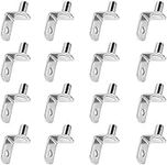 20PCS Shelf Support Peg 5mm L-Shaped Support Bracket Pegs with Hole for Kitchen Furniture Book Shelves Supplies Cabinets, Entertainment Centers