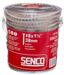 Senco 08F150Y DuraSpin #8 x 1-1/2-inch, Wood to Wood Collated Screw, 1,000 Ct.