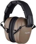 HUARUI Hearing Protection Ear Muffs SNR 29dB Noise Cancelling Headphones for Adults Kids Autism,Safety Earmuffs for Hunting,Shooting, Mowing, Construction (Brown)
