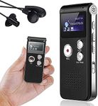 Solid Spikes 8GB Digital Voice Recorder, Audio MP3 Player, Rechargeable LCD Sound Dictaphone Device