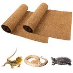 Reptile Carpet Coconut Fiber, 2 Pack 100*30cm/40*12 inches Natural Reptile Carpet Terrarium Liner Bedding Reptile Substrate Mat Supplies for Bearded Dragon Leopard Gecko Iguana Lizard Snake Turtle