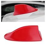 Shark Fin Car Antenna,Cool Car Antenna Topper Car Accessories Exterior for Car Decorations,Universal AM/FM Radio Antenna Fits Most Cars SUVs Trucks (Red)