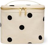 Kate Spade New York Insulated Lunch Tote, Small Lunch Cooler, Cute Lunch Bag for Women, Thermal Bag with Double Zipper Close and Carrying Handle, Large Deco Dot