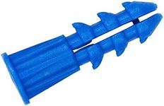 Qualihome Drywall Anchors Premium Quality Ribbed Lightweight Plastic Anchors for Hollow Walls – Wall Hanging Anchor Kit for Pictures, Artwork & Light Duty Anchoring Application (#10-12 x 1")