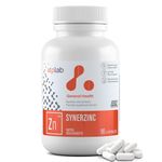 ATP LAB - Synerzinc, 90 Capsules 90-Day Supply - Zinc Supplement An Essential Mineral - Helps to Maintain Healthy Skin and Immune Function - Helps to Produce and Repair Connective Tissue