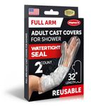 100% Waterproof Cast Cover Arm -【Watertight Seal】 - Reusable Adult Full Arm Cast Covers for Shower Elbow, Hand & Wrist - 2 Pack…