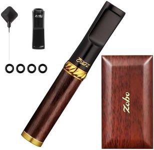 Reusable and Washable Cigarette Filter Handcrafted Solid Wood Food Grade Plastic, Gift for Boyfriend Father with Wooden Gift Box Perfect SmokersCigarette Filter Reduces Tar and Nicotine (Black)