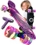 Skateboard for Kids Ages 6-12 - 22 Inch Kids Skateboard for Girl Boy Skate Board for Kids 8-12 - Mini Skateboards for Kids Mini Cruiser Skateboards for Kids 4-6 - Girl Skateboard for Kids Beginners