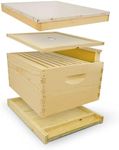 Mann Lake Unassembled Complete Bee Hive Box with Foundation, Langstroth 10 Frame 9 5/8" Hive Body, All Beekeeping Levels, Assembly Required