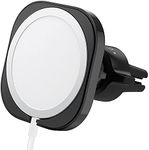 Spigen Mag Fit Phone Holder Car Mount Designed for Magsafe Compatible with iPhone 16 Pro Max, 16 Pro, 16 Plus, 15, 14, 13, 12 Series (Charger Not Included)(Requires USB-C Car Charger) - Black