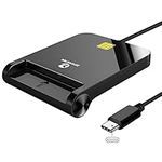 Zoweetek CAC Reader USB C, CAC Card Reader Military, DOD Military USB Common Access CAC, Compatible with Windows, Mac OS and Linux (Type C)