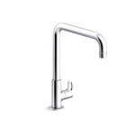 Kohler July Kitchen Sink Faucet | Deck Mounted Pillar Tap | 360° Swivel Spout | Water Saving Aerated Flow | Durable Brass Cartridge | Single Lever Cold Only | Polished Chrome Finish |10 Year Warranty