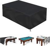 9 Foot Pool Table Cover, Waterproof Dustproof Billiard Tables Protective Cover with Drawstring for Snooker Billiard Tables 9Ft (287 x 155 x 82cm)