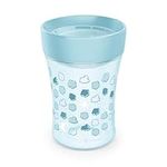 NUK Flow Control Sip Trainer Cup, 8oz, Blue Clouds, 1 Pack