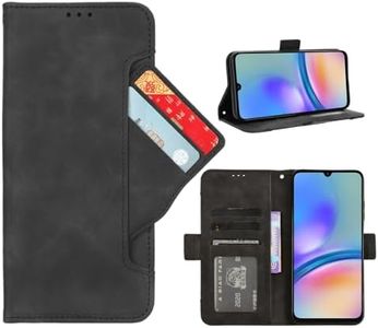 GoshukunTech Case for Samsung A05S,for Galaxy A05S Wallet Case[ 5 Card Slots Leather Wallet ] Soft TPU Inner Case Flip Cover Stand Feature Compatible with Samsung Galaxy A05S-Black