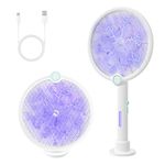 Newthinking Electric Fly Swatter USB Rechargeable, Electric Fly Swatter Bug Zapper with UV LED, Foldable Mosquito Fly Swatter Racket Killer for Home Indoor and Outdoor