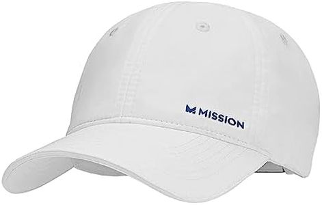 MISSION Performance Cooling Hat, Mens, Baseball Cap, 106000-P, White, One Size