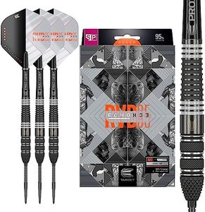Target Darts Unisex Rvb 95 X Echo 95% Tungsten Swiss Point Set Steel Tip Darts, Black and Grey, 23G UK