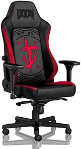 noblechairs HERO Gaming Chair - PU Faux Leather - DOOM Edition - Up to 150kg Users - Lumbar Support - Ergonomic - Home Office Chair - Computer Desk Chair