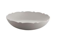 Alessi MW72/38 WG Dressed en plein air Salad bowl in melamine with relief decoration, Warm Grey.