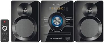 Roxel RCD-240BT Micro Compact Hifi CD Player mini Stereo, USB Playback, FM Radio, BT Streaming, AUX In and Remote Control and FM Radio
