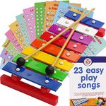 8-Note Glockenspiel for Children - Kid's Musical Xylophone - 22 Easy Play Songs