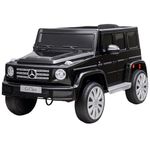 HOMCOM Mercedes Benz G500 Licensed 12V Kids Electric Ride On Car Toy with Parental Remote Control Battery-powered 2 Motors Music Lights MP3 for 3-8 Years Old Black