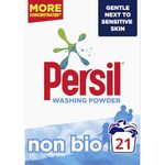 Persil Non Bio Washing Powder 100% recyclable pack for stain removal that's gentle next to sensitive skin 1.05 kg (21 washes) (Package may vary)