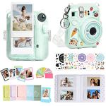 CAIYOULE Accessories for Instax Mini 12, Fujifilm Instax Mini 12 Bundle with Clear Case/64 Pocket Photo Album/Mini Frames/DIY Sticker/Color Filter