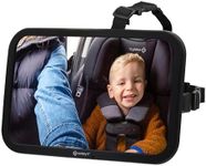 Safety 1st Pivoting Baby Mirror for Rear-Facing Seats – Shatterproof, Wide Clear View, 360° Rotation, Easy Install with Adjustable Straps, Universal Fit – Black