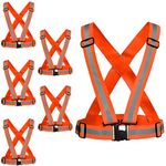 STYLERA High Visibility Protective Safety Reflective Vest Belt Jacket Construction Traffic Reflector Cross Straps Adjustable Belt for Men and Women